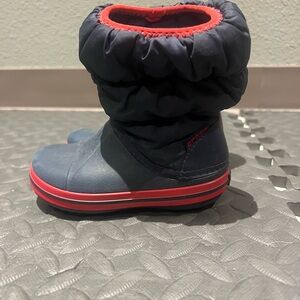 CROCS Kids' Blue and Red Snow Boots